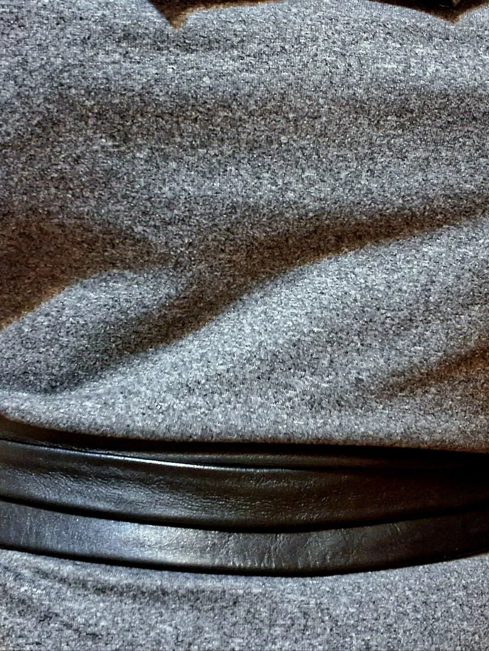 Long Wrap Around Black Leather Belt